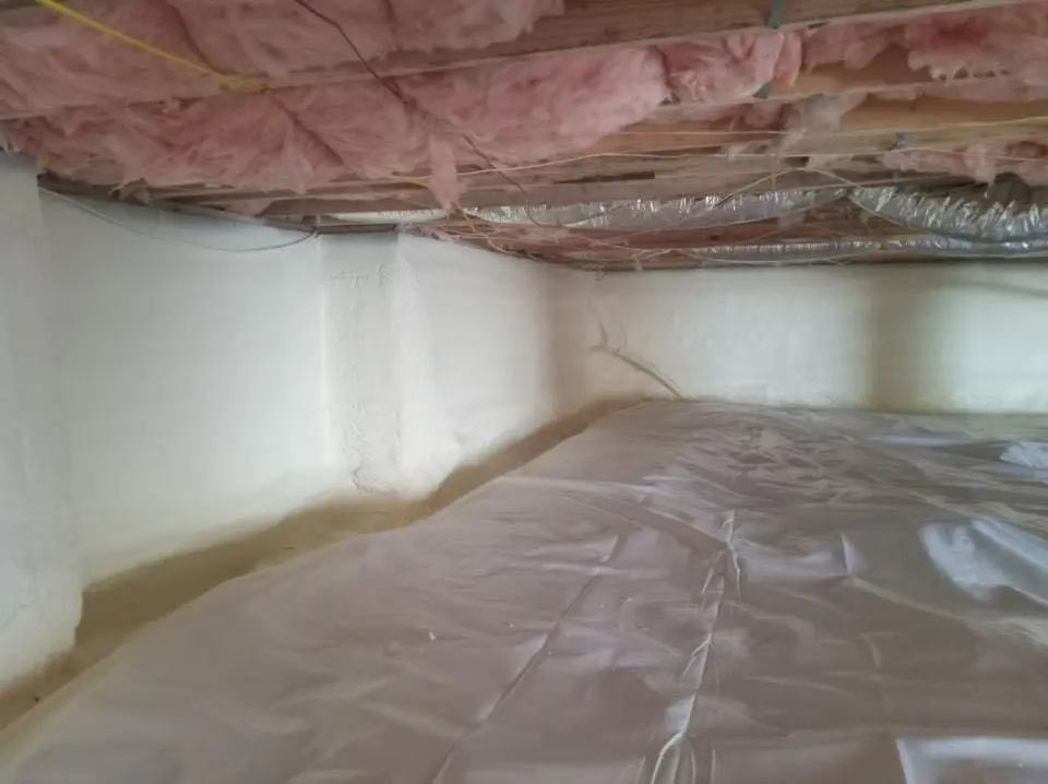 Crawl space encapsulation with closed-cell spray foam for Attic Insulation in Hibbing